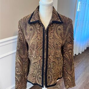 Giancarlo Ferrari brocade jacket size 14 Y2k 90s MODERN PREPPY ACADEMIA vintage